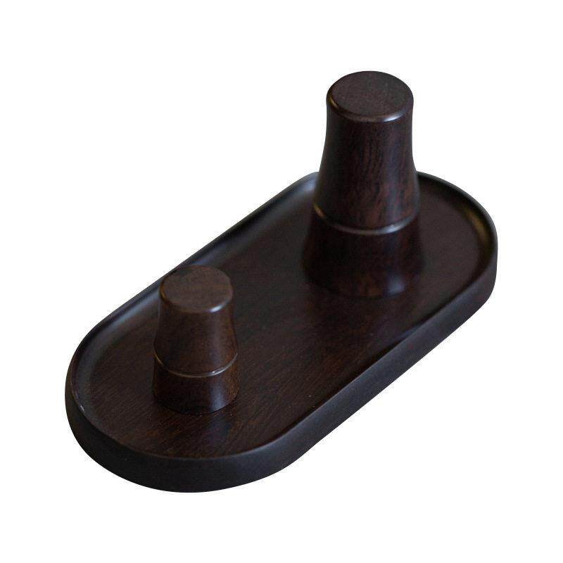 黑檀木晾壶架实木盖置壶盖托茶壶架紫砂壶配件茶道零配摆件