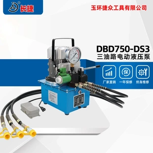 长捷 三油路液压泵DBD750-DS3 三回路切换方便 3工位电动油泵