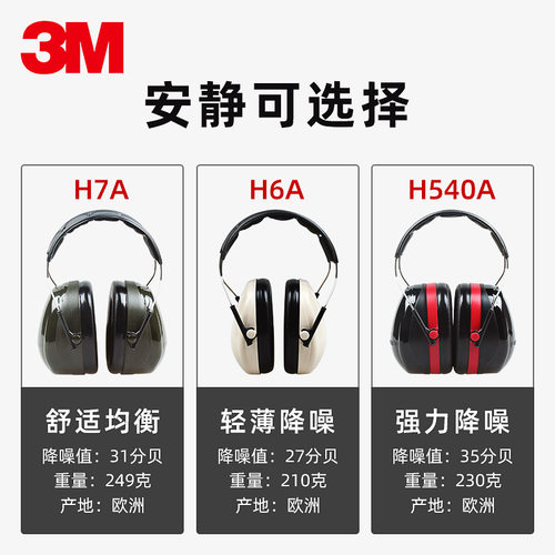 3MH6A/H7AH10A隔音耳罩防噪音
