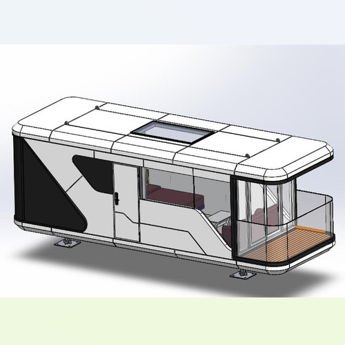 X1564-9米民宿太空舱SW三维模型设计3D图纸solidworks建模素材
