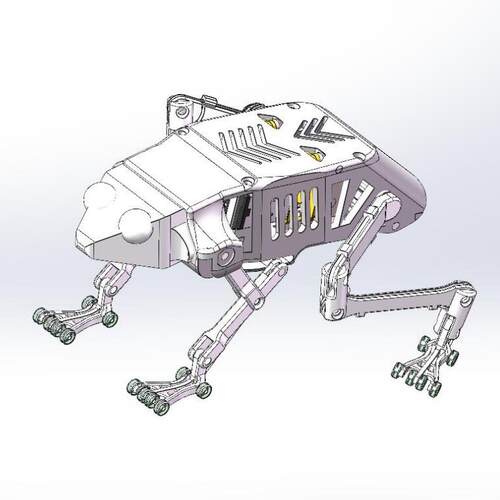 X1672-仿生青蛙三维SW模型图纸设计solidworks建模3D素材可编辑