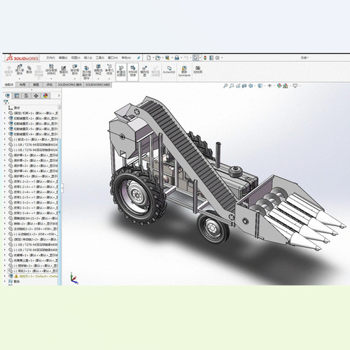 X1582-背负式玉米收获机设计-收割机设计【三维SW+CAD图纸+说明】