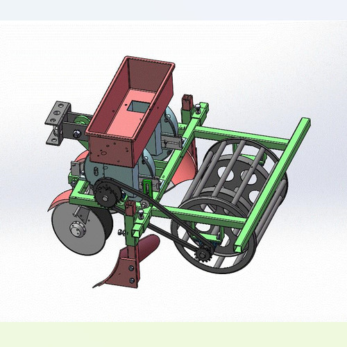 X1773-小型花生播种机模型设计SW三维建模solidworks源文件可编辑
