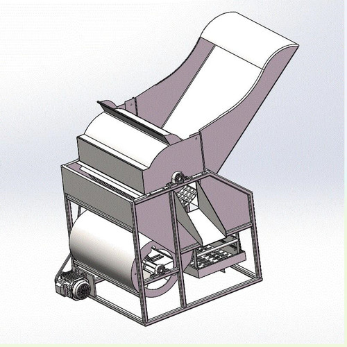 X1678-全喂入花生摘果机的设计（说明1.5万字+10张CAD图+三维SW】