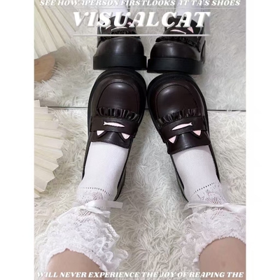 VISUALCAT猫猫学院哑光女乐福鞋