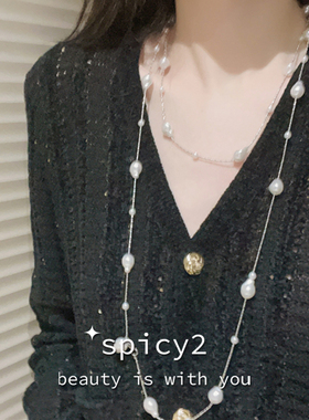 复古巴洛克珍珠项链高级感轻奢