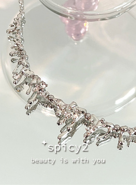 高级感水滴锁骨甜酷辣妹轻奢Y2K