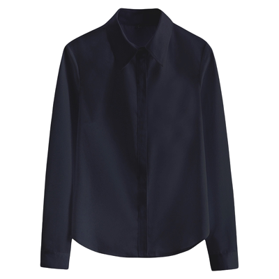 200斤胖MM大码OL黑色衬衫工作服