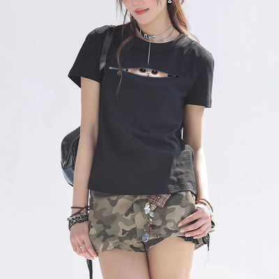 美式正肩小众卡通猫咪拉