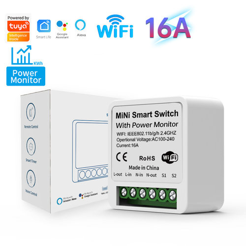 涂鸦WiFi智能计量通断器暗盒家装语音zigbee统计电量语音手机控制