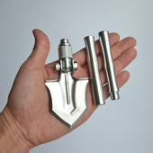 度量迷你手玩版 珍园艺工具 工兵铲多功能铲子全金属折叠手铲钢锹袖