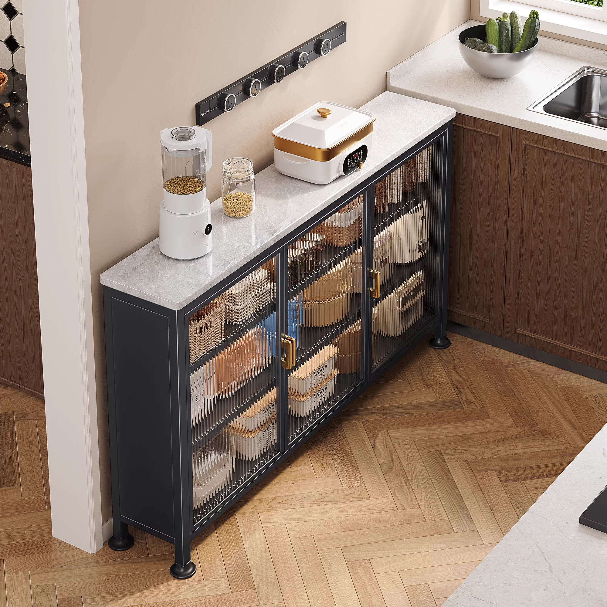 【送货上门】德国窄边岩板收纳柜