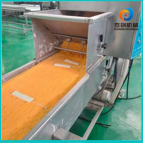新品年糕串上糠机 全自动玉米派裹糠机 红豆派上浆上糠流水线