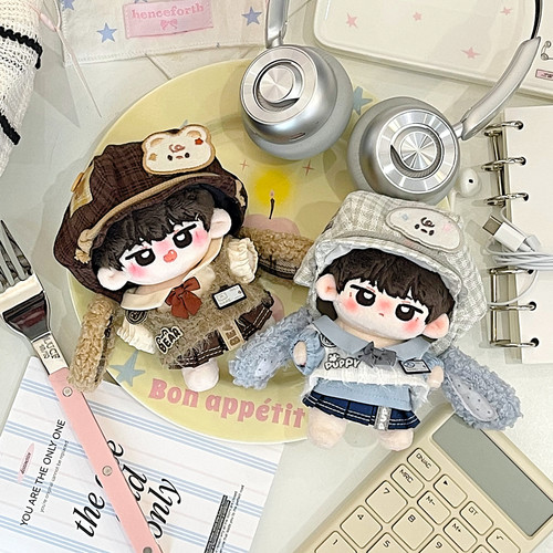 垂耳日记 海星/labubu/努努/10cm棉花娃衣学院风套装