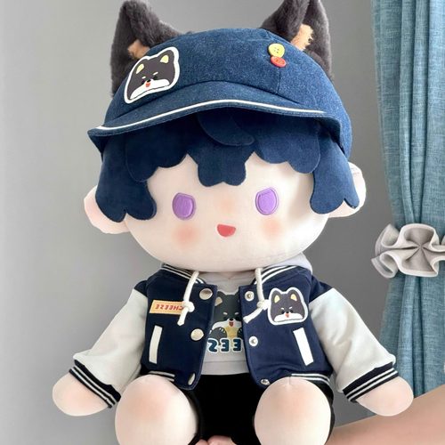 （少量现货）元气全垒打 40cm棒球服坐姿一番赏体棉花娃娃衣套装