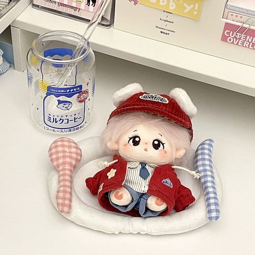 没事小狗10cm  棉花娃娃衣复古学院风套装