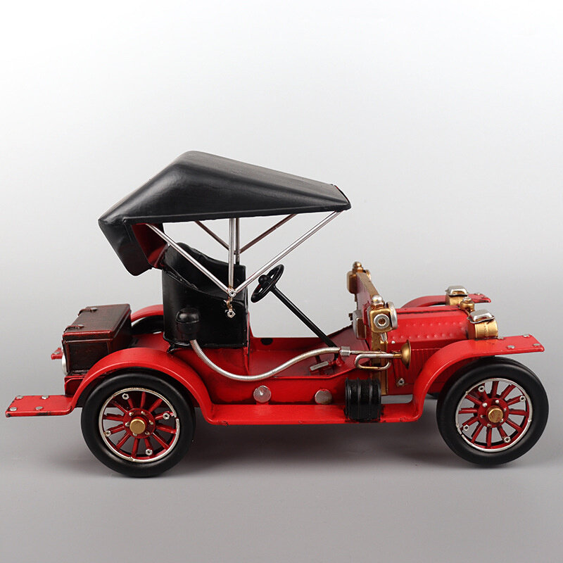 美式复古怀旧g老爷车模型铁皮手工艺品怀旧创意家居电视柜装饰摆