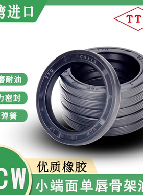 台湾TTO进口小断面单唇骨架油封VCW16/17/18/19*22/23/24/25/26*3
