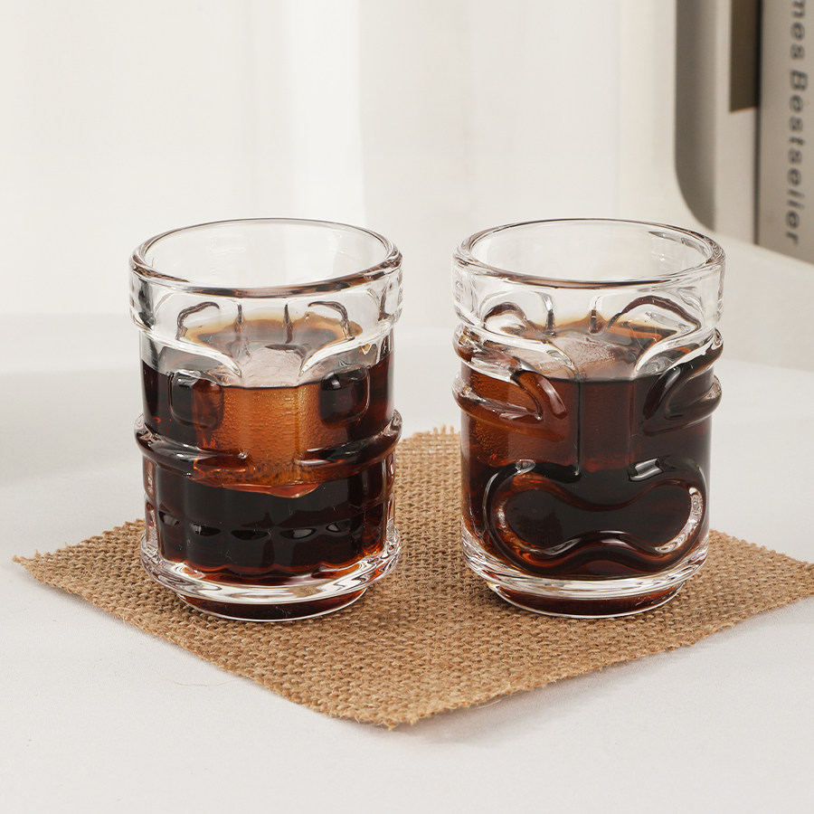 复古Tiki玻璃子弹杯鸡尾酒杯