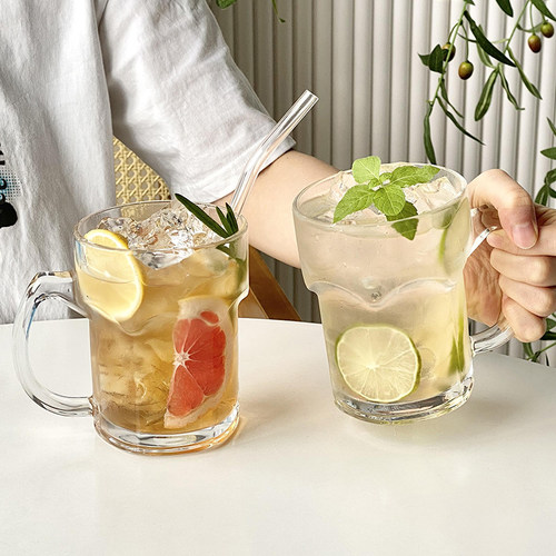 ins大容量玻璃杯啤酒杯家用水杯