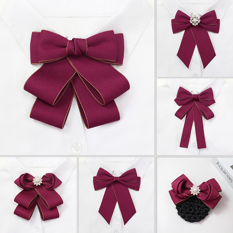 云丝恋职业头花领结套装红色系列