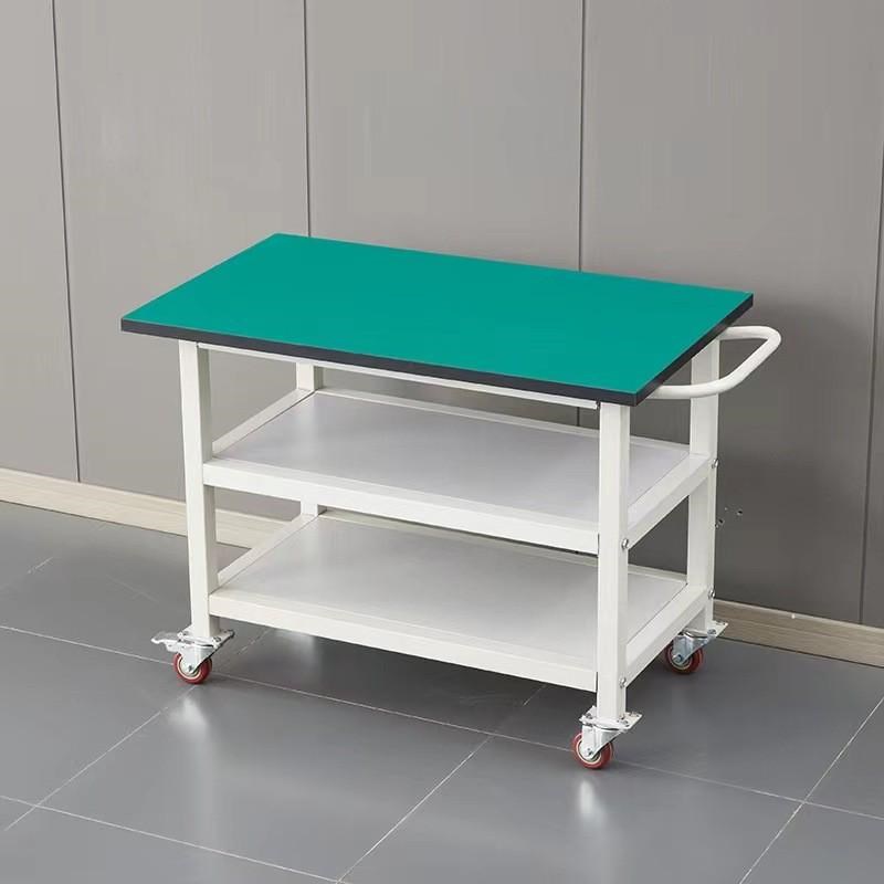 防静电工作台双层带轮生产车间周转推车实验室试验检验移动操作台