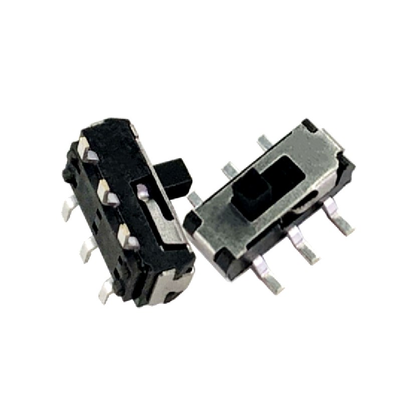 MST-22D18六脚贴片小拨动开关柄高2/3/4mm 6脚2档拨动DVD电源开关