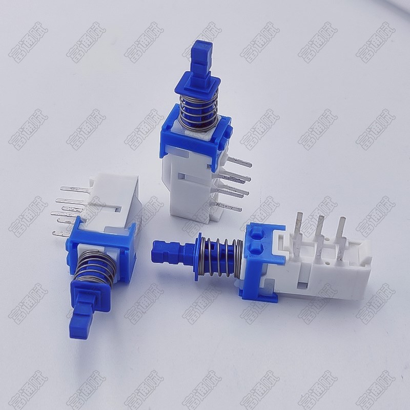 进口台湾FD福华6脚SPUN 带锁自锁 直键琴键开关按键2*3脚42mm总长