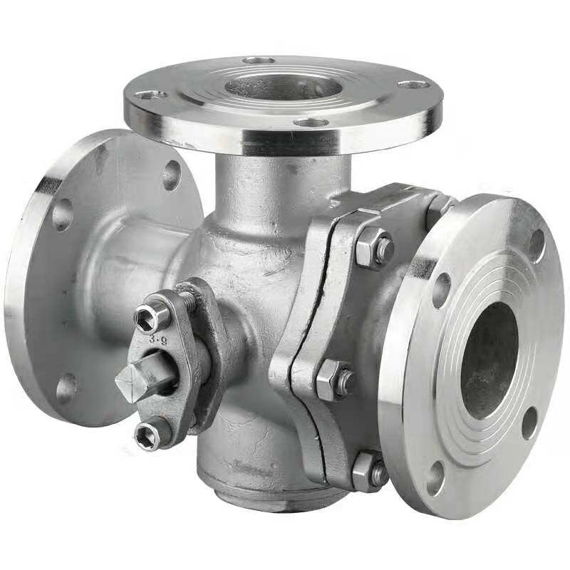 304不锈钢三通法兰球阀Q44F L型 Q45F T型 DN20 25 40 50 65 80