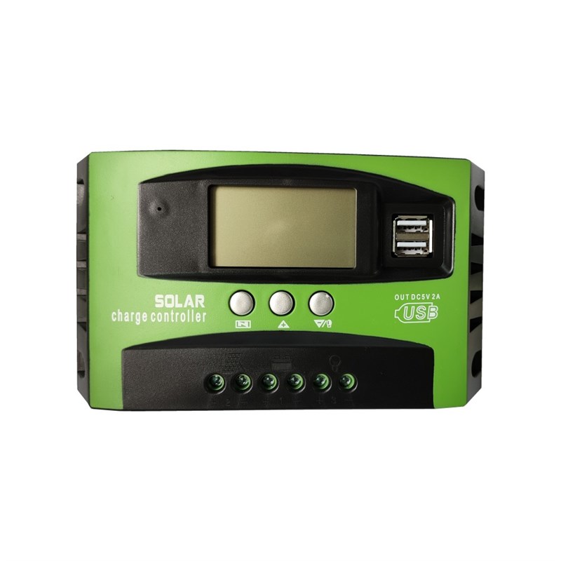 绿面带电流显示太阳能控制器12V11.1V30A60A太阳能光伏控制器