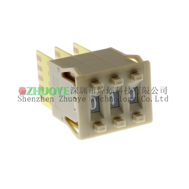 KSA-1编码数字开关8421C 拨码0-9 拨盘5个镀金触点G1/2/3/4位米色