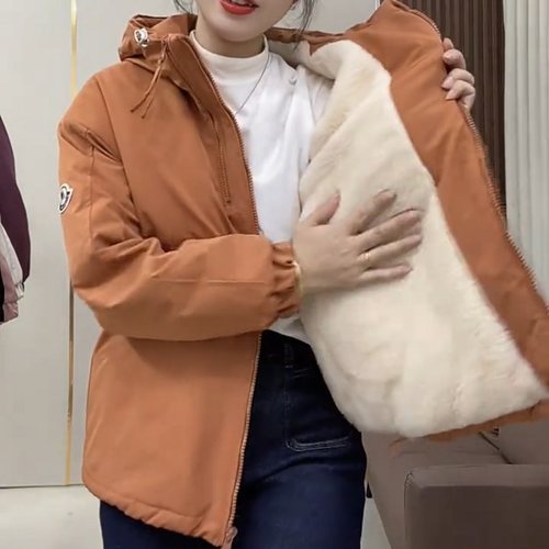 韩版加厚防风外套派克服古影文