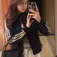 休闲小个子短外套 百搭宽松显瘦时尚 韩版 立领棒球服外套女2026秋款