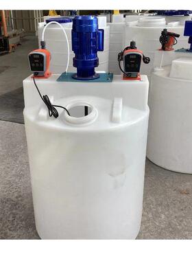 简易小型PAC加药装置PACPAM白色桶投药搅拌桶搅拌机加药设备