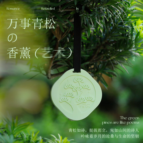 【万事青松】车载香薰石膏精油挂件礼盒香氛香片摆件生日礼物朋友