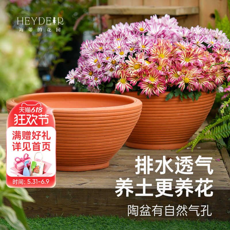 海蒂的花园桂花龙窑红陶盆陶罐园艺组合花卉盆栽陶土种植花盆