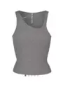 Heather Grey Classy Gray Cut Out Vest