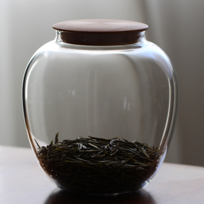 玻璃茶叶罐密封罐透明小瓶子小号储物日式杂粮收纳储存玻璃罐空罐
