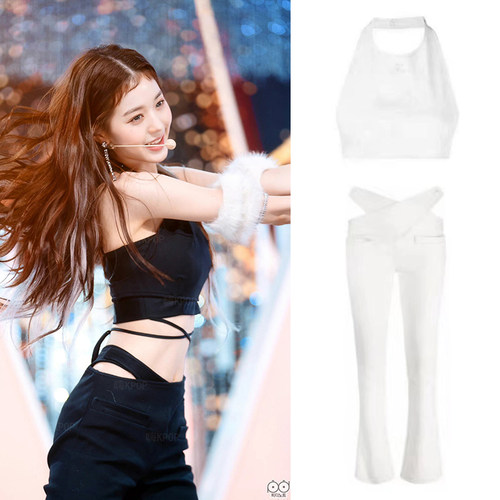 张元英同款2022秋季棉交叉长裤