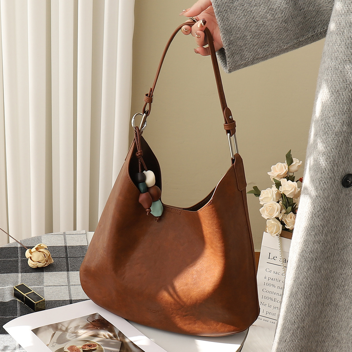 托特包包女式2025新款秋冬包包百搭软皮大包早八通勤大容量水桶包,箱包皮具/热销女包/男包,水桶包,淘宝优惠券,粉丝福利购,淘宝优惠卷