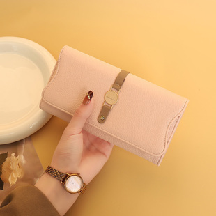 钱包女款2026新款高级感小众钱包大容量现金软皮钱夹多功能手拿包