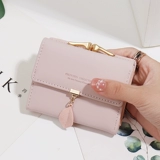 Бумажник, небольшая дизайнерская сумка через плечо, изысканный свежий короткий складной картхолдер для школьников, маленький кошелек