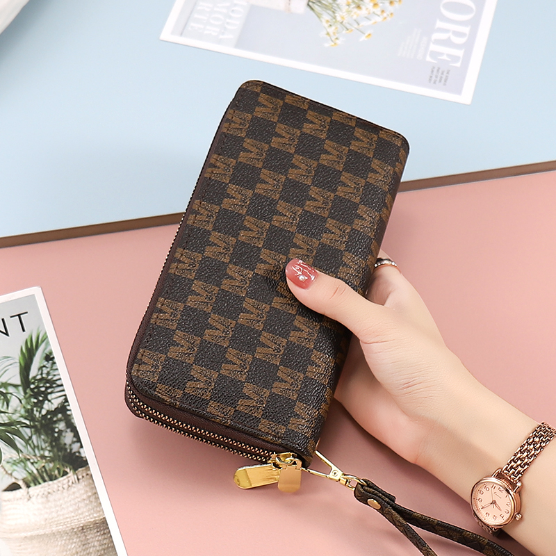 高级感大容量长款钱包双拉链钱夹