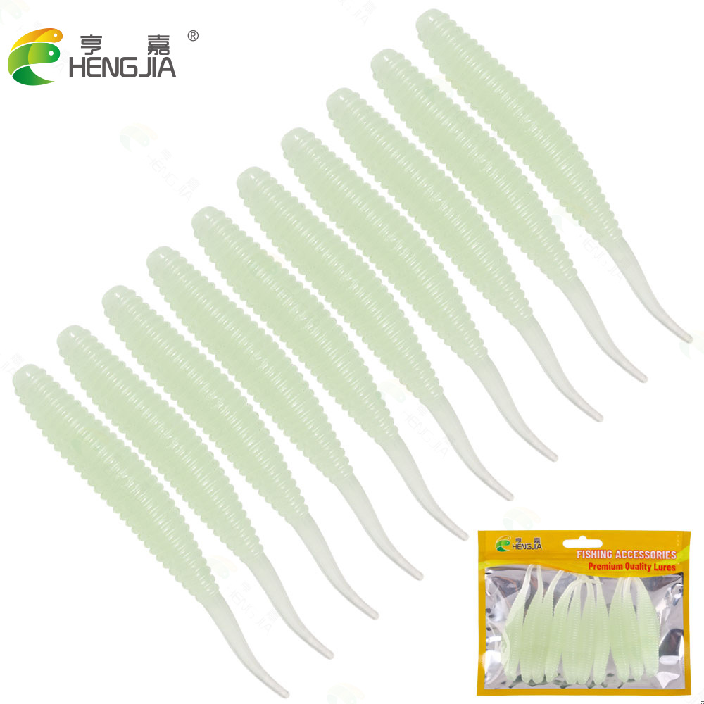 路亚微物假饵面条虫软饵亨嘉新款假饵夜光蚯蚓仿生软体鱼饵