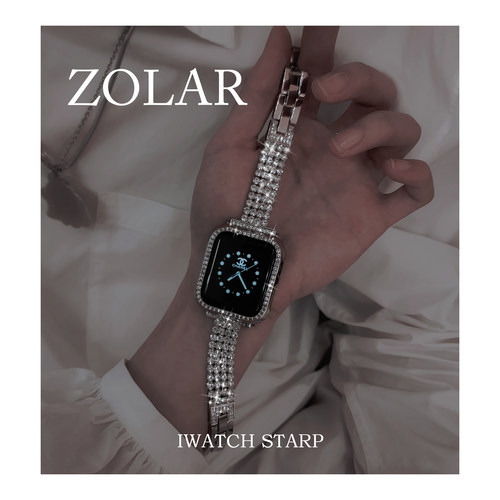 ZOLAR苹果iwatch水晶镶钻表带
