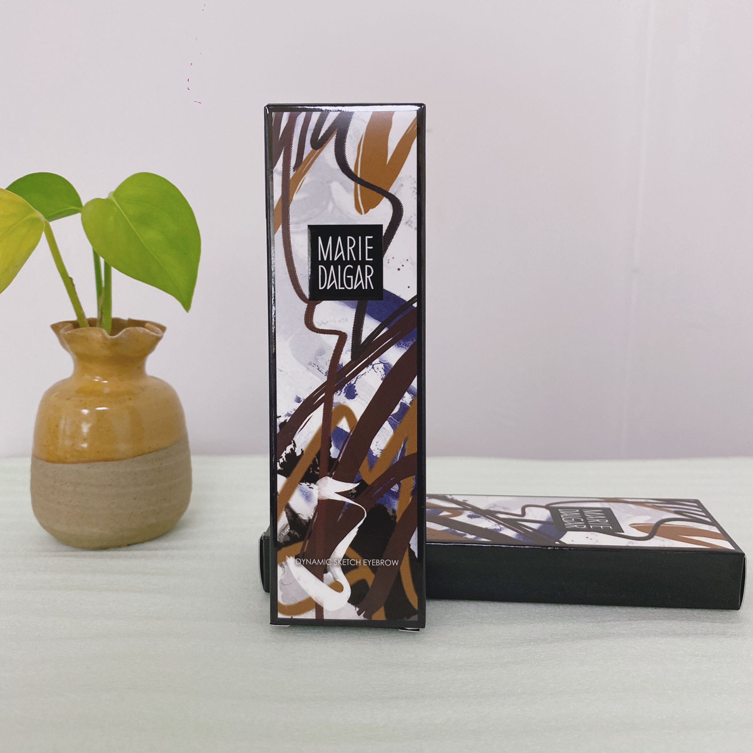 玛丽黛佳国风涂鸦速绘描眉笔多色不易脱色防水防汗眉粉br-8藕咖