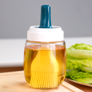 厨房用品家用大全油壸烧烤带油刷子油瓶一体玻璃罐烙饼烘焙耐高温