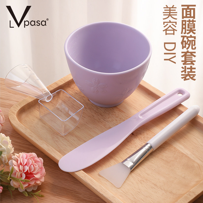 硅胶面膜碗套装diy面膜刷子调涂工具软毛面膜棒勺美容院化妆搅拌