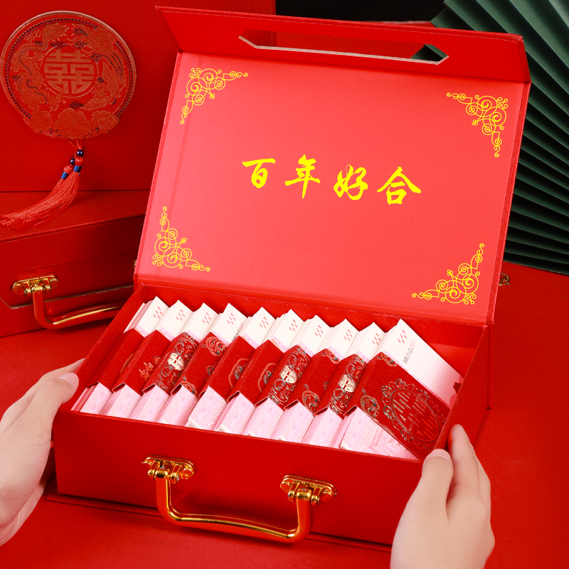 彩礼钱盒子结婚装饰聘金礼金盒