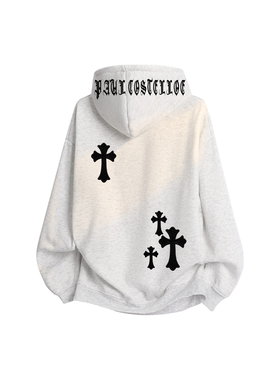 PAUL COSTELLOE保罗.科斯特洛 美式重磅高克重基础款印花连帽卫衣